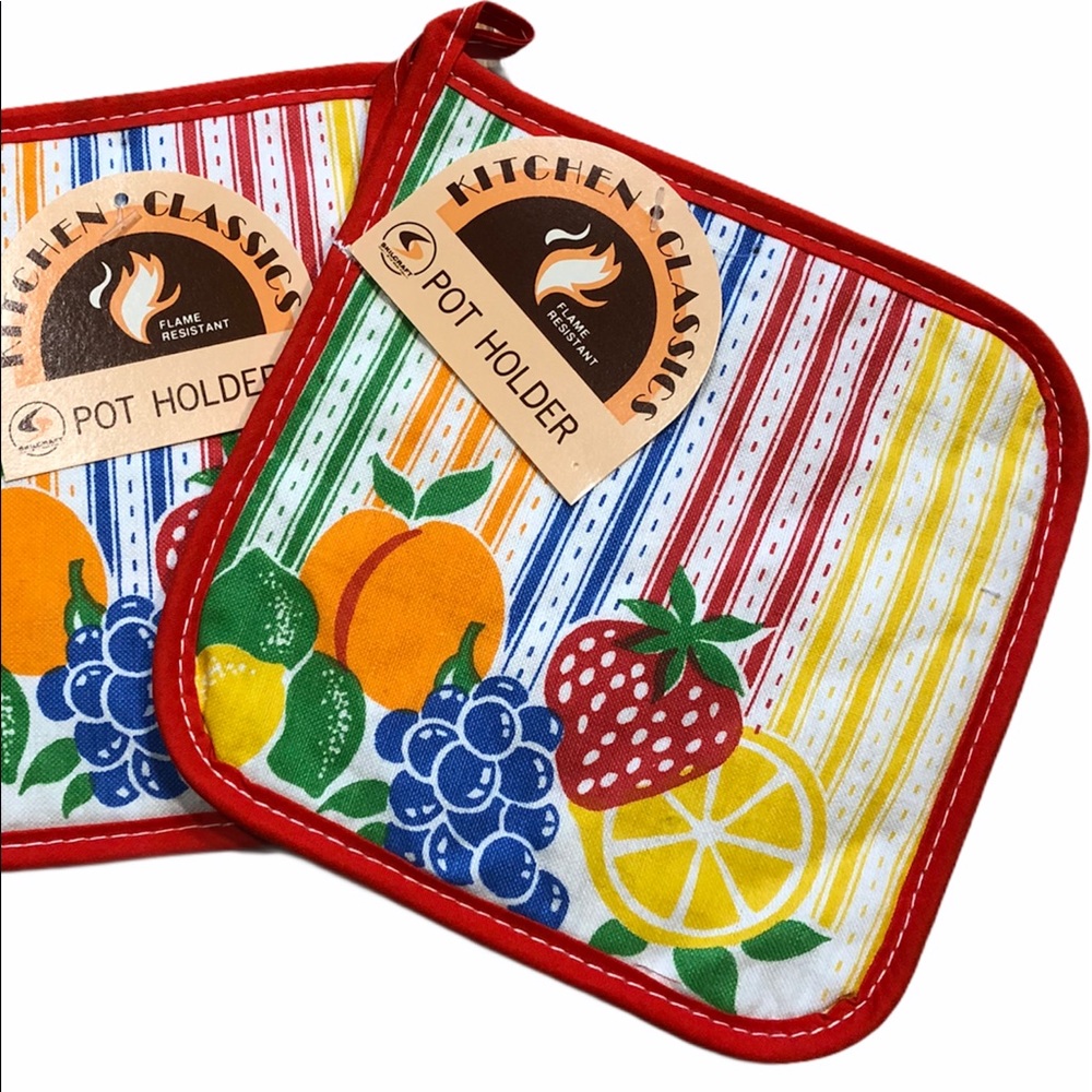 Rainbow Fruit Kitchen Pot Holder Set